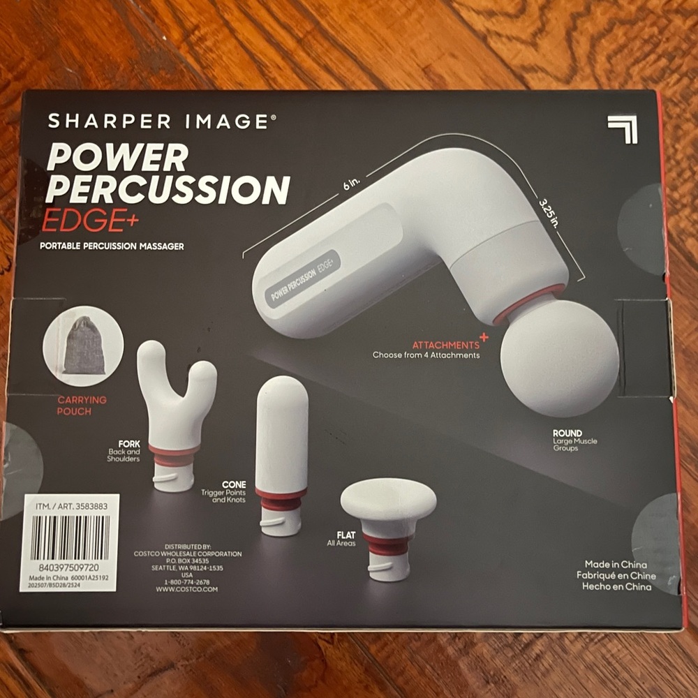 Sharper Image Power Percussion Edge+ Portable Percussion Massager
